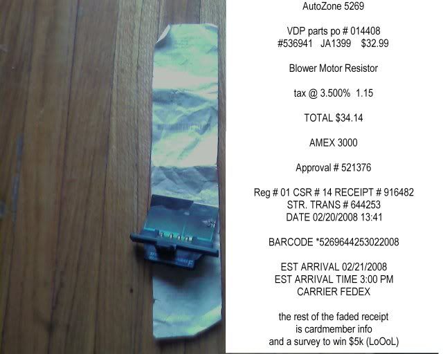 A/C Heater Blower Motor Resistor Nissan Forum Nissan Forums